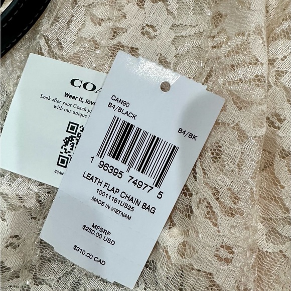 Coach Black Crossbody Bag with Gold Accent NWT - Picture 5 of 7